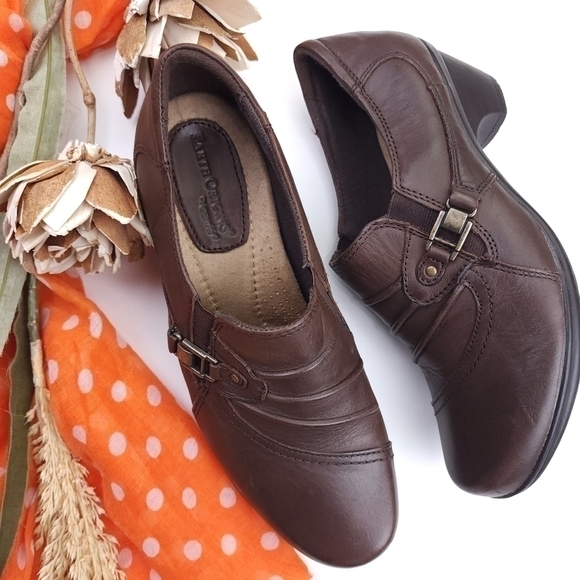 Earth Origin Brown Mary Jane Clogs Sz 7½ - Picture 6 of 11